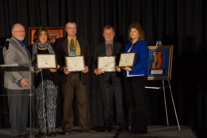 Graduates of the National Dropout Prevention Specialists Certification Program receive their certificates from Dr. Sandy Addis at the 2016 At Risk Youth National FORUM in Myrtle Beach, SC. Pictured are (L to R) Dr. Sandy Addis, Director, National Dropout Prevention Center/Network; Marina Leonidas, Charlotte-Mecklinburg Schools; Dr. C. Wayne Lovell, Mountain Education Charter High School; Dr. Patrick O’Connor, Kent State University; and LeAnn Stewart, AdvancePath Academics.
